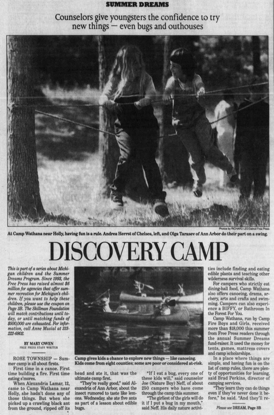 Camp Wathana - Aug 01 2000 Article